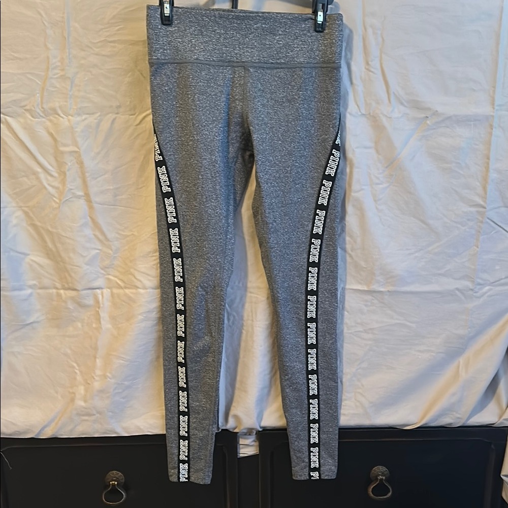 Gray  women’s  PINK  COZY Leggings with Side Logo